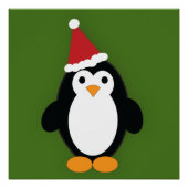 Niedlich Santa Penguin Poster (Vorderseite)