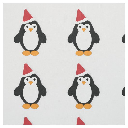 Niedlich Santa Penguin Stoff (Muster)