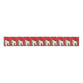 Niedlich Santa Poodle Weihnachten Ripsband