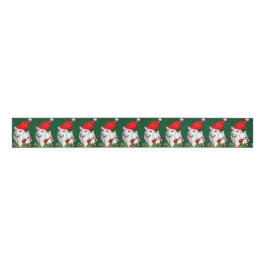 Niedlich Santa Poodle Weihnachten Ripsband