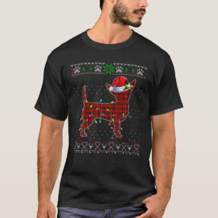 Niedlich Santa Red Kariert Chihuahua Light Ugly Ch T-Shirt