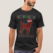 Niedlich Santa Red Kariert Poodle Light Ugge Chris T-Shirt (Vorderseite)