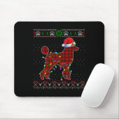 Niedlich Santa Red Kariert Poodle Light Ugge Weihn Mousepad (Mit Mouse)