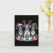 Niedlich Santa Reindeer Elf Great Dane Weihnachtsf Karte (Gelbe Blume)