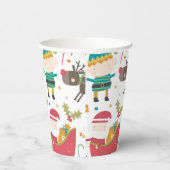 Niedlich Santa Reindeer Elf Kinder Weihnachten Pappbecher (Rechts)