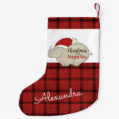 Niedlich Santa Rhino Kleiner Weihnachtsstrumpf (Rückseite)