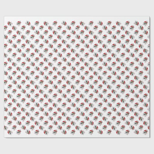 Niedlich Santa Skull Geschenkpapier (Flach)