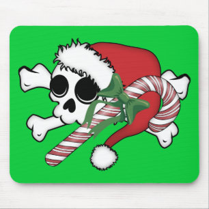 Niedlich Santa Skull Mousepad