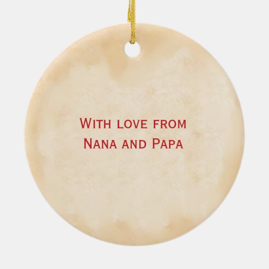 Niedlich Santa Sloth Keramik Ornament (Hinten)