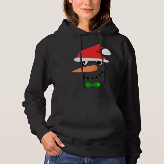 Niedlich Santa Snowman Face Funny Christmas Snowma Hoodie (Vorderseite)
