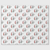 Niedlich Santa Snowman Geschenkpapier (Flach)
