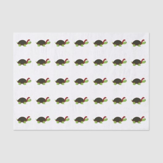 Niedlich Santa Turtle Seidenpapier (Vorderseite)