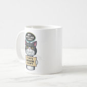 Niedlich Sarcastic Tuxedo Kitty Cat Kaffeetasse (Vorderseite Links)