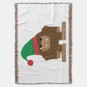 Niedlich Sasquatch Weihnachtself Decke (Vorderseite Vertikal)