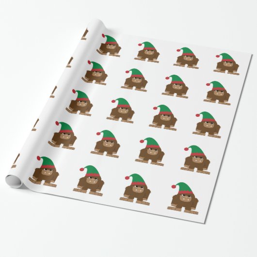 Niedlich Sasquatch Weihnachtself Geschenkpapier (Ungerollt)