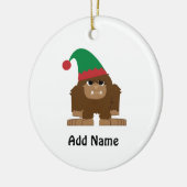 Niedlich Sasquatch Weihnachtself Keramikornament (Links)