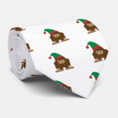 Niedlich Sasquatch Weihnachtself Krawatte (Gerollt)