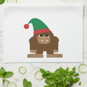 Niedlich Sasquatch Weihnachtself Küchentuch