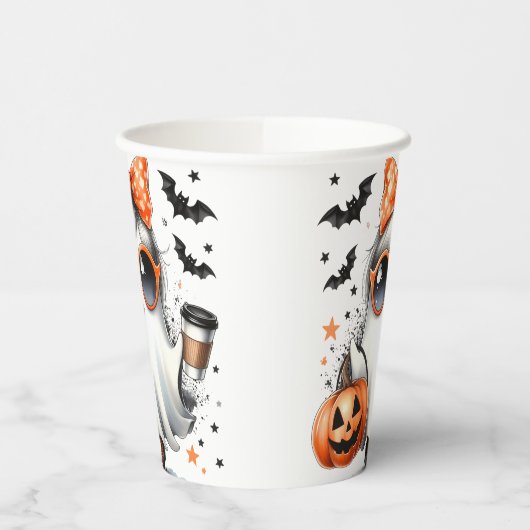 Niedlich Sassy Ghost Halloween Pappbecher (Links)