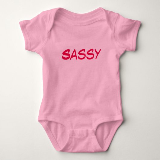 Niedlich Sassy Pink Baby Strampler (Vorderseite)