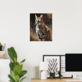 Niedlich Savannah Cat Art Print Poster (Heimbüro)
