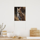 Niedlich Savannah Cat Art Print Poster (Küche)