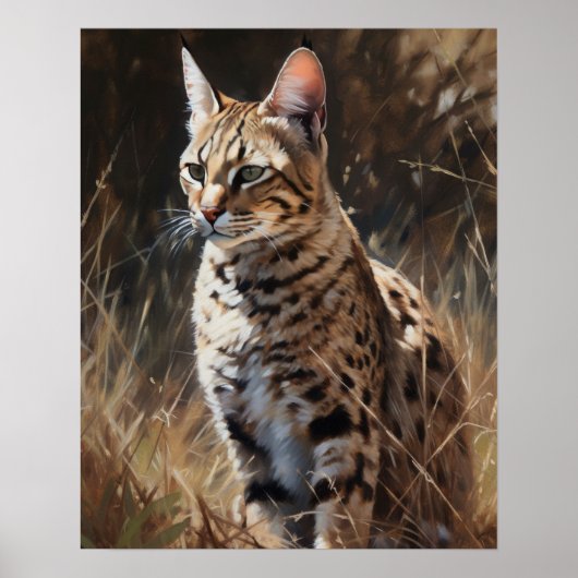 Niedlich Savannah Cat Art Print Poster (Vorne)