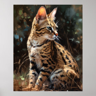 Niedlich Savannah Cat Art Print Poster