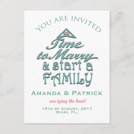 Niedlich Save the Date Ankündigungspostkarte (Vorderseite)