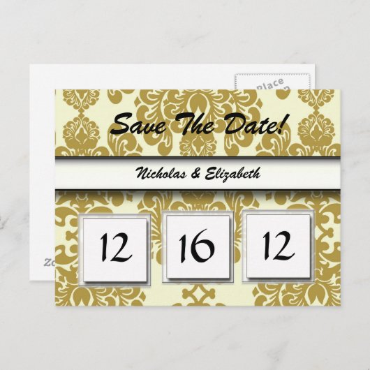 NIEDLICH Save the Date Custom Calandar Ankündigungspostkarte (Vorne/Hinten)