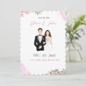 niedlich, Save the Date, Flachkarte Save the Date (Stehend Vorderseite)