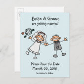 Niedlich Save the Date Postkarten (Vorne/Hinten)