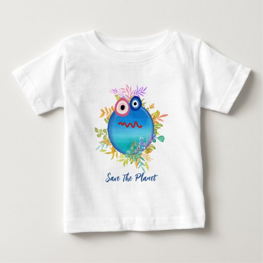 Niedlich Save the Planet Baby T - Shirt (Vorderseite)