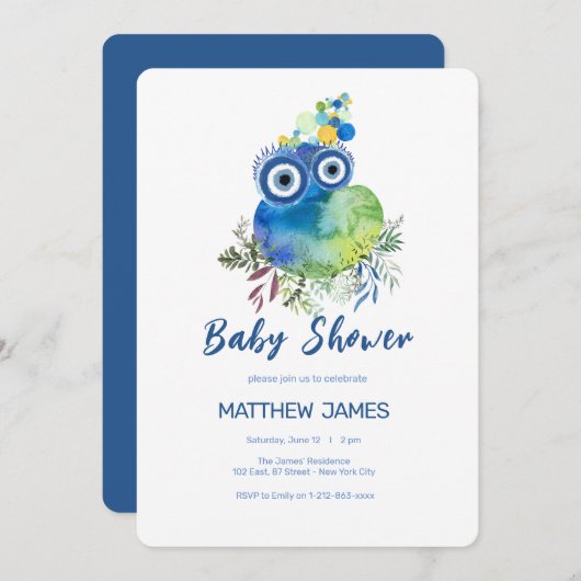 Niedlich Save the Planet Kleiner Typ Einladung (Vorne/Hinten)