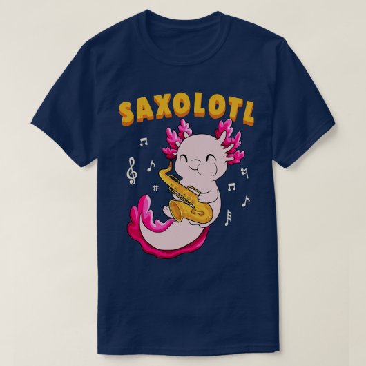 Niedlich Saxolotl Kawaii Saxophone Axolotl Gift Ja T-Shirt (Design vorne)