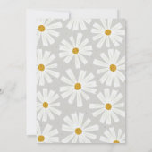 Niedlich Scandi Daisy Baby Shower Einladung (Rückseite)