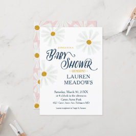 Niedlich Scandi Daisy Baby Shower Einladung