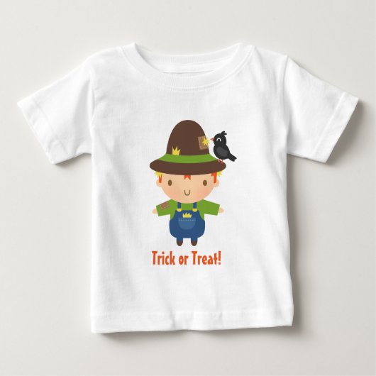 Niedlich Scarecrow Boy Kids Halloween Baby T-shirt (Vorderseite)