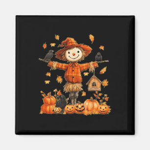 Niedlich Scarecrow Pumpkin Erntedank Halloween Hel Magnet