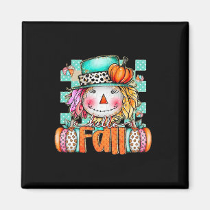 Niedlich Scarecrow Pumpkin Erntedank Halloween Hel Magnet