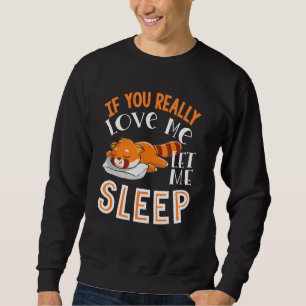 Niedlich Schlafende Red Panda Grafik Damen Männer Sweatshirt