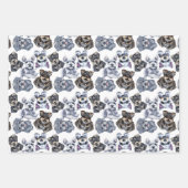 Niedlich Schnauzer Dog Gemusterte Kunst Geschenkpapier Set (Vorderseite 2)