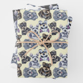 Niedlich Schnauzer Dog Gemusterte Kunst Geschenkpapier Set (Beispiel)