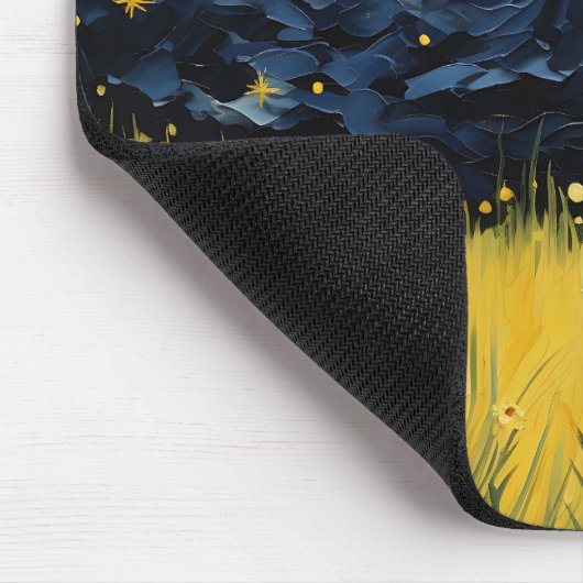 Niedlich Schnauzer Dog Starry Night Mousepad (Ecke)