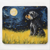 Niedlich Schnauzer Dog Starry Night Mousepad (Vorne)