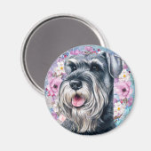 Niedlich Schnauzer Magnet (Vorderseite/Rückseite)