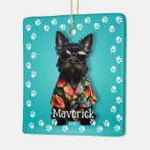 Niedlich Schnauzer Pet Keramikornament (Links)