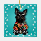 Niedlich Schnauzer Pet Keramikornament (Vorderseite)