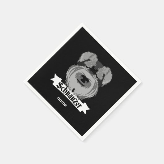 Niedlich Schnauzer Serviette (Ecke)