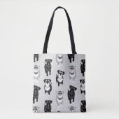 Niedlich Schnauzers Retro Muster Tasche (Vorderseite)